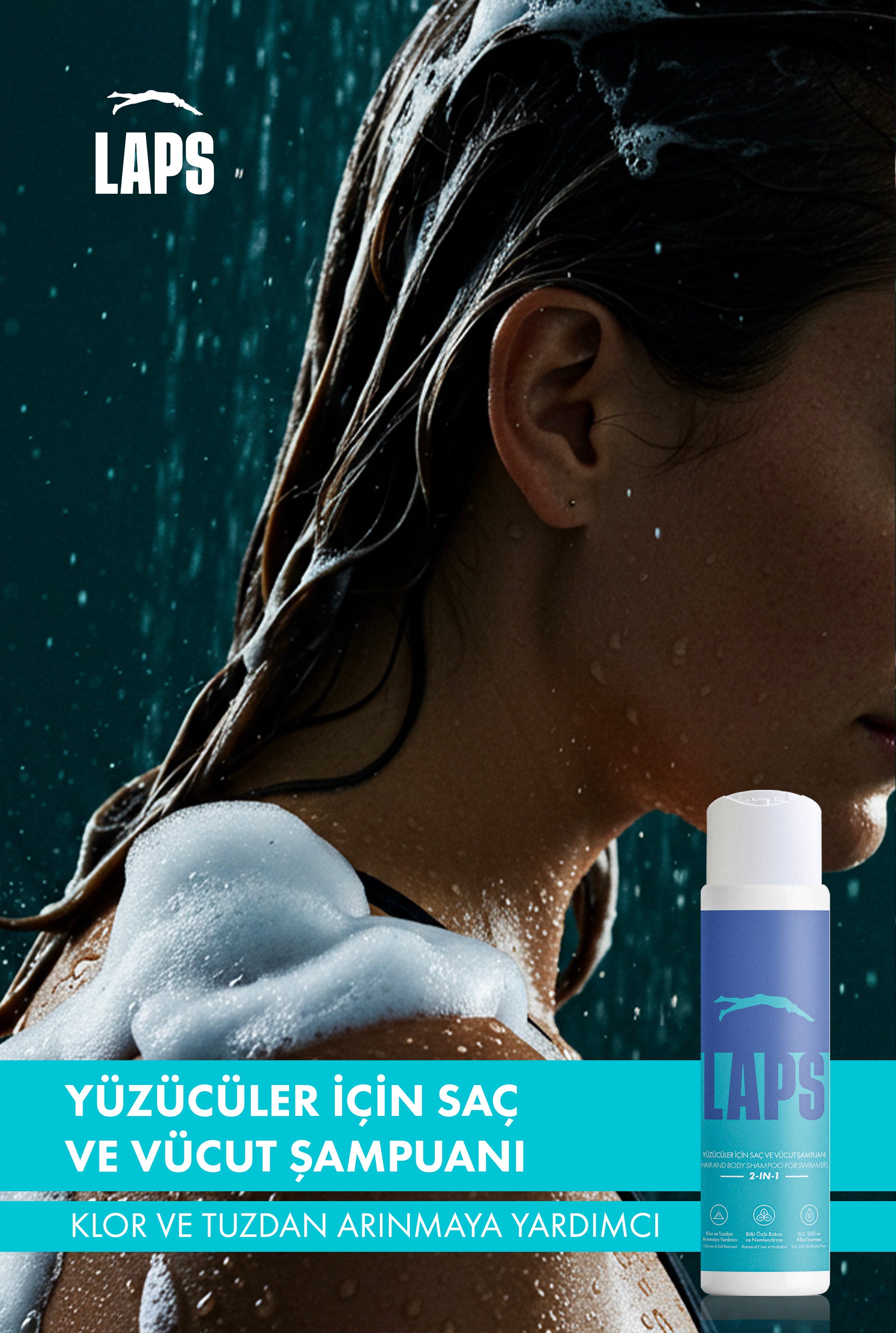 LAPS Yüzücüler için Saç ve Vücut Şampuanı