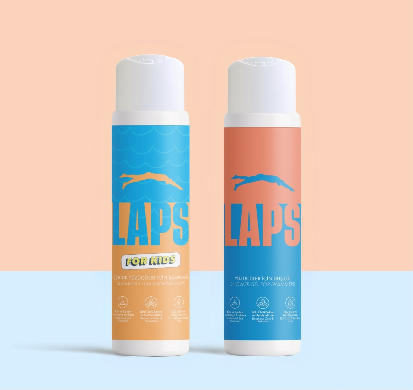 LAPS Çocuk Yüzücüler İçin Şampuan + Duş Jeli (Bundle Set)